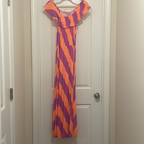 Lilly Pulitzer Marley Maxi Sunrise Orange and Purple Maxi Dress Size XS - Picture 4 of 7